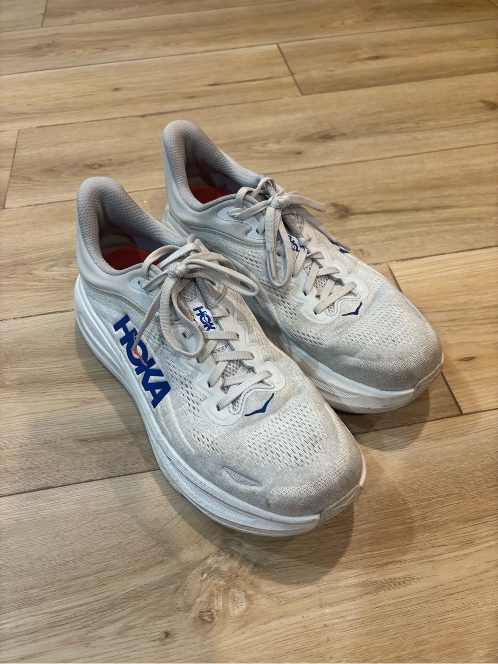 Hoka One One Bondi 9 Cosmic Grey Ultramarine Men's Running Shoes Size 11D White